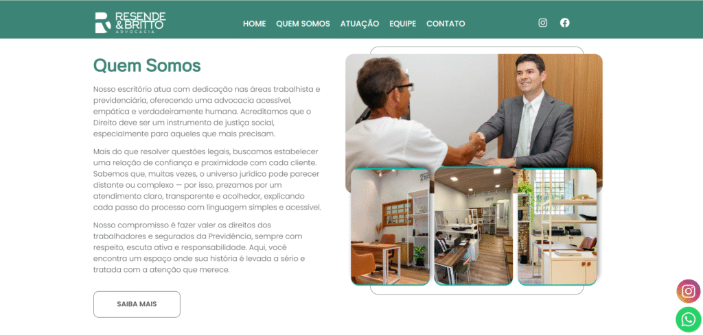 Criação de site em joão pessoa para Escritorio de advocacio trabalhista