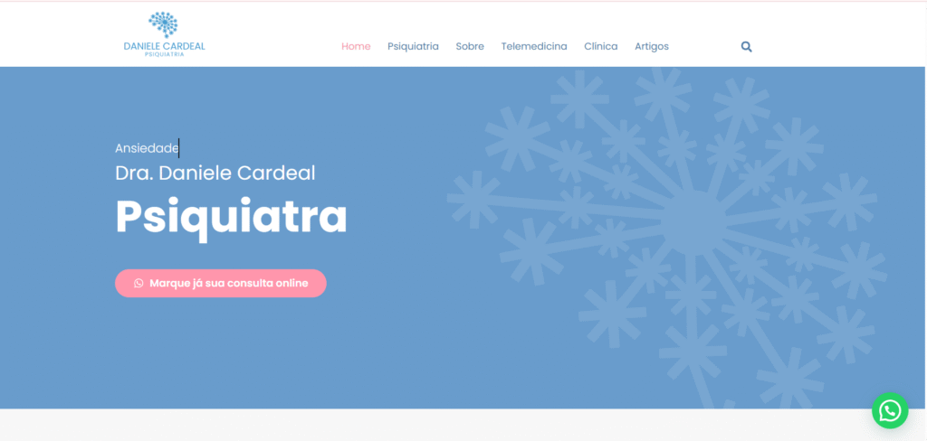 Site de psiquiatra feito pela agencia nweb especialista na criação de sites