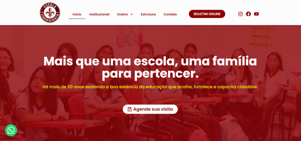 criação de site em joão pessoa para escola Senhor do bonfim